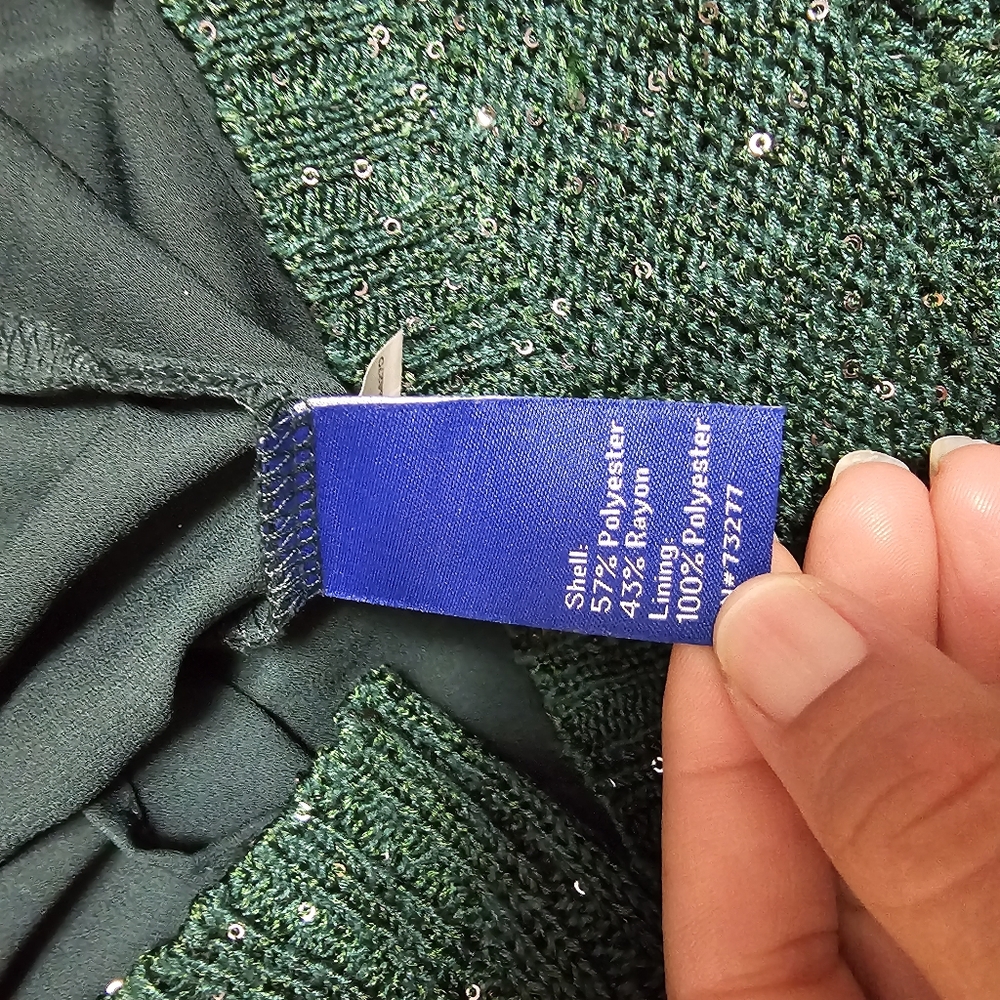 Apt. 9 Knight Green Step Hem Sequin Tunic Size La… - image 8